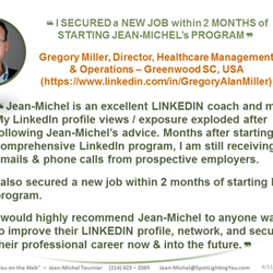 Spotlighting You on the WEB - I SECURED a NEW JOB within 2 MONTHS of STARTING JEAN-MICHEL's PROGRAM