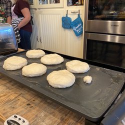 Grandma Ingrid’s - English muffins on the griddle at Grandma's house
