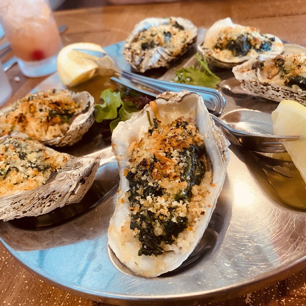 Rusty Hooks Dockside Grill - Oysters Rockefeller - Seafood Near Me - Southport, North Carolina Rusty Hooks Dockside Grill - Oysters Rockefeller - Seafood Near Me - Southport, North Carolina