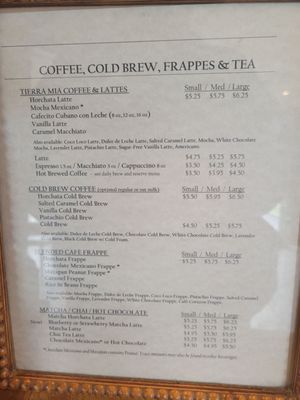 Menu photo 4 Tierra Mia Coffee Long Beach, CA