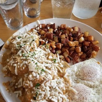 Buttermilk - Chorizo Gravy and eggs overeasy. Delicious breakfast. - Coffee & Tea Near Me - Geneva, Illinois Buttermilk - Chorizo Gravy and eggs overeasy. Delicious breakfast. - Coffee & Tea Near Me - Geneva, Illinois
