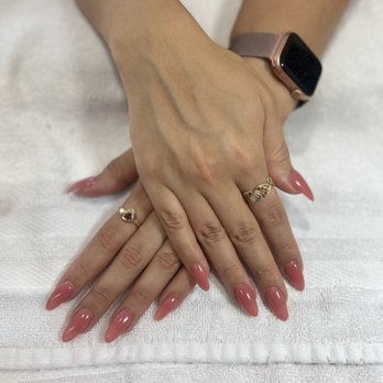 Pro Nails - Bomb jolly rancher pink nails  Color 229. Acrylic Gel. - Nail Salons Near Me - Pasadena, California