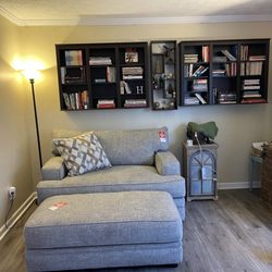 Spiller Furniture - Franklin chair and a half with Ottoman