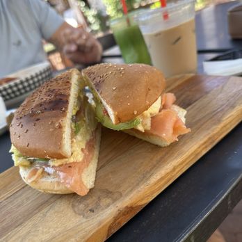 Cafe Dolce - Smoked salmon breakfast sandwich! - Coffee & Tea Near Me - Solvang, California Cafe Dolce - Smoked salmon breakfast sandwich! - Coffee & Tea Near Me - Solvang, California