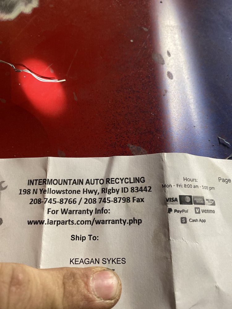 INTERMOUNTAIN AUTO RECYCLING AUTO SALES Updated July 2024 198 N