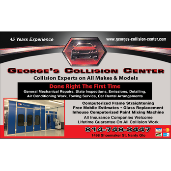 George's Collision Center - Body Shops Near Me - Nanty Glo, Pennsylvania George's Collision Center - Body Shops Near Me - Nanty Glo, Pennsylvania