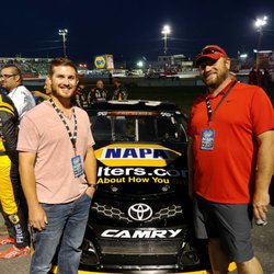 Naylor's Auto Repair - Service Manager, Kaden Moss and Owner, Steve Bowshier at Meridian Speedway