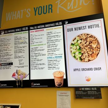 Rush Bowls - Menu - Breakfast & Brunch Near Me - Hillsboro, Oregon