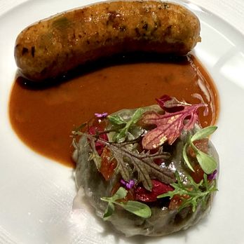 Emeril's - Boudin - Collard Greens, Hamhock, Creole Jus Gras - New American Near Me - New Orleans, Louisiana Emeril's - Boudin - Collard Greens, Hamhock, Creole Jus Gras - New American Near Me - New Orleans, Louisiana