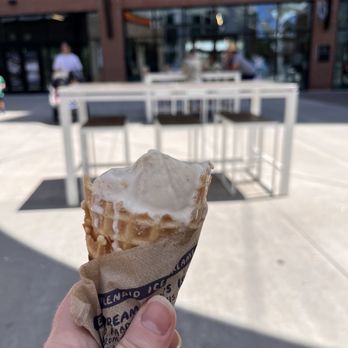 Jeni's Splendid Ice Creams - Honey vanilla bean in a waffle cone - Ice Cream & Frozen Yogurt Near Me - Greenville, South Carolina Jeni's Splendid Ice Creams - Honey vanilla bean in a waffle cone - Ice Cream & Frozen Yogurt Near Me - Greenville, South Carolina