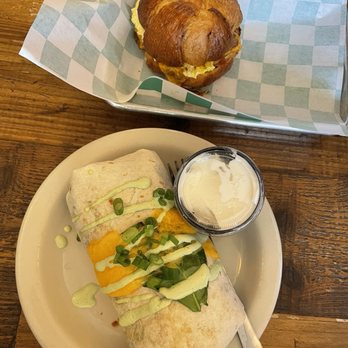 Windy Saddle Cafe - Veggie Burrito and croissant sandwich - Cafes Near Me - Golden, Colorado Windy Saddle Cafe - Veggie Burrito and croissant sandwich - Cafes Near Me - Golden, Colorado