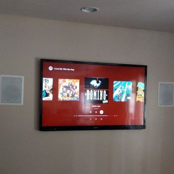 Wiredsmart Systems - Mounted TV and speakers into walls while keeping wires hidden. - Home Network Installation Near Me
