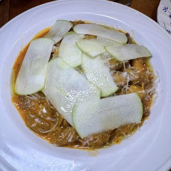 Fet-Fisk - Rye cavatelli with oyster mushrooms, apple, truffle, and grana padano - Desserts Near Me - Pittsburgh, Pennsylvania