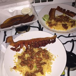 Tu Metapan Restaurant - Chicharones dry, too salty and hard as F. beans taste like a goya can already flavored Decent rice and platano. $20..... I won't go back.
