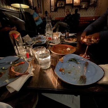The European - a table full of dirty dishes - Cocktail Bars Near Me - San Francisco, California The European - a table full of dirty dishes - Cocktail Bars Near Me - San Francisco, California