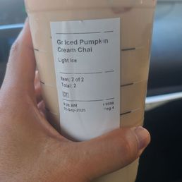 Iced Pumpkin Cream Chai. Delicious!