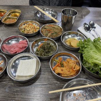 ToBang - Table Setup with Side Dishes - Korean Near Me - Santa Clara, California ToBang - Table Setup with Side Dishes - Korean Near Me - Santa Clara, California