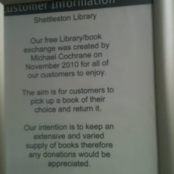 Shettleston Railway Station - According to Michael this is the only train  station in the Uk offering this free service ( not so sure )