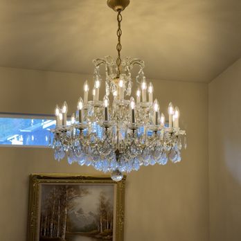 Luxe Lighting Company - After luxe lighting worked on restoring a 20 year old chandelier, finally hanged up to its final resting place to shine for years to come! - Lighting Fixtures & Equipment Near Me - Seattle, Washington Luxe Lighting Company - After luxe lighting worked on restoring a 20 year old chandelier, finally hanged up to its final resting place to shine for years to come! - Lighting Fixtures & Equipment Near Me - Seattle, Washington