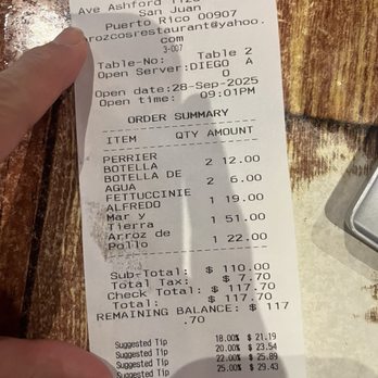 Orozco's - Anexo el recibo para certificar mi reclamo - Puerto Rican Near Me - San Juan, Puerto Rico