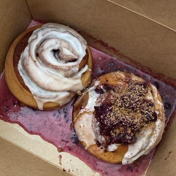 Bae's Fried Chicken - The two cinnamon rolls I purchased for my son and I. - Chicken Shop Near Me - Portland, Oregon