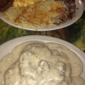 Lone Spur Cafe - Biscuits and gravy and Cornbeef hash breakfast cowboy style - Cafes Near Me - Prescott, Arizona