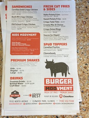 Menu photo 2 Burger MOOvment Elmwood Park, IL Menu photo 2 Burger MOOvment Elmwood Park, IL