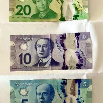 Currency Exchange Glendale - LAcurrency - The front of our Canadian dollars - very nice bills in great shape. - Currency Exchange Near Me - Glendale, California