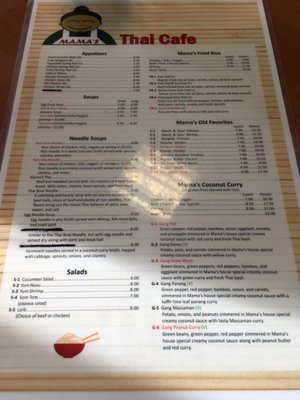 Menu photo 1 Mama's Thai Cafe Grand Haven, MI