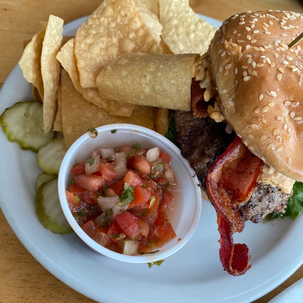 High Rock Cafe - BUILD YOUR BURGER with side of chips and salsa - New American Near Me - Wisconsin Dells, Wisconsin High Rock Cafe - BUILD YOUR BURGER with side of chips and salsa - New American Near Me - Wisconsin Dells, Wisconsin
