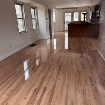Builders Custom Flooring - Beautiful refinishing job in the living room. - Flooring Near Me - Chicago, Illinois Builders Custom Flooring - Beautiful refinishing job in the living room. - Flooring Near Me - Chicago, Illinois