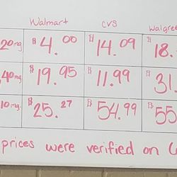 Weaver Woody Pharmacy - Woody Weaver's prices compared to pharmacies such as Wal-Mart, CVS, and Walgreens. *Prices were verified on 6-28-17*