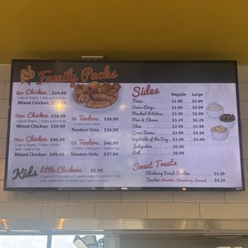 Connie's Chicken - Menu inside the restaurant - Chicken Shop Near Me - West Point, Mississippi
