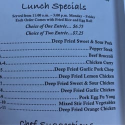 Weekday Lunch Specials