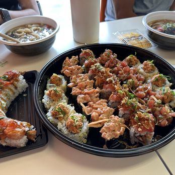 Ninja Sushi Airport - Top left: Tempura Shrimp Udon, Top Right: Plain Udon Bottom left: Tiger Roll & Ono Platter - Japanese Near Me - Honolulu, Hawaii Ninja Sushi Airport - Top left: Tempura Shrimp Udon, Top Right: Plain Udon Bottom left: Tiger Roll & Ono Platter - Japanese Near Me - Honolulu, Hawaii