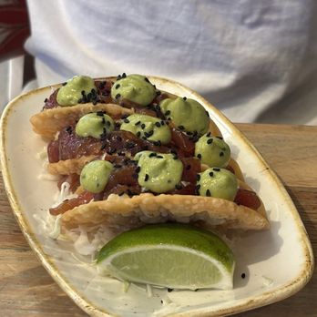 Monkeypod Kitchen - Poke Tacos App - New American Near Me - Lahaina, Hawaii Monkeypod Kitchen - Poke Tacos App - New American Near Me - Lahaina, Hawaii