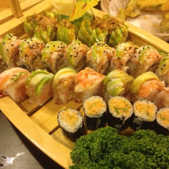 J & C House - Birthday surprise! They gave me a free sushi roll and served it all up on a boat. :) - Sushi Bars Near Me - Riverton, Utah