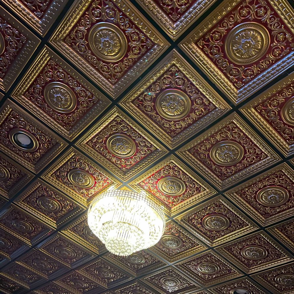 Doc's Drive In Theatre - Mama Merlot's - I loved the pressed tin ceiling - Outdoor Movies Near Me - Buda, Texas