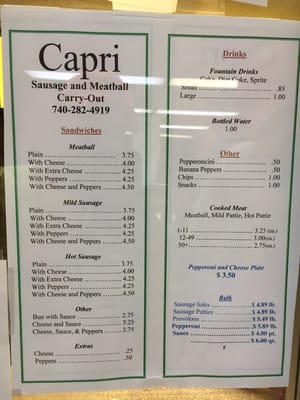 Menu photo 6 Capri Sausage & Meatball Steubenville, OH Menu photo 6 Capri Sausage & Meatball Steubenville, OH