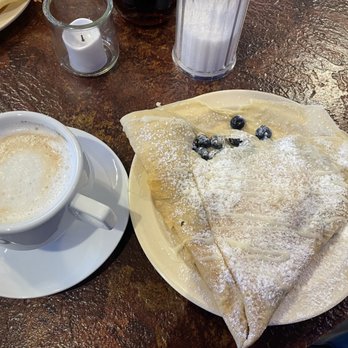 Village Crepe Haus - Blueberries and lemon crepe. - Breakfast & Brunch Near Me - Helen, Georgia Village Crepe Haus - Blueberries and lemon crepe. - Breakfast & Brunch Near Me - Helen, Georgia