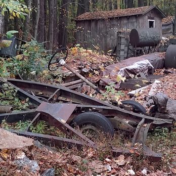 Twin Lakes Rv Park - Junk by the walking trail - RV Parks Near Me - Cumming, Georgia