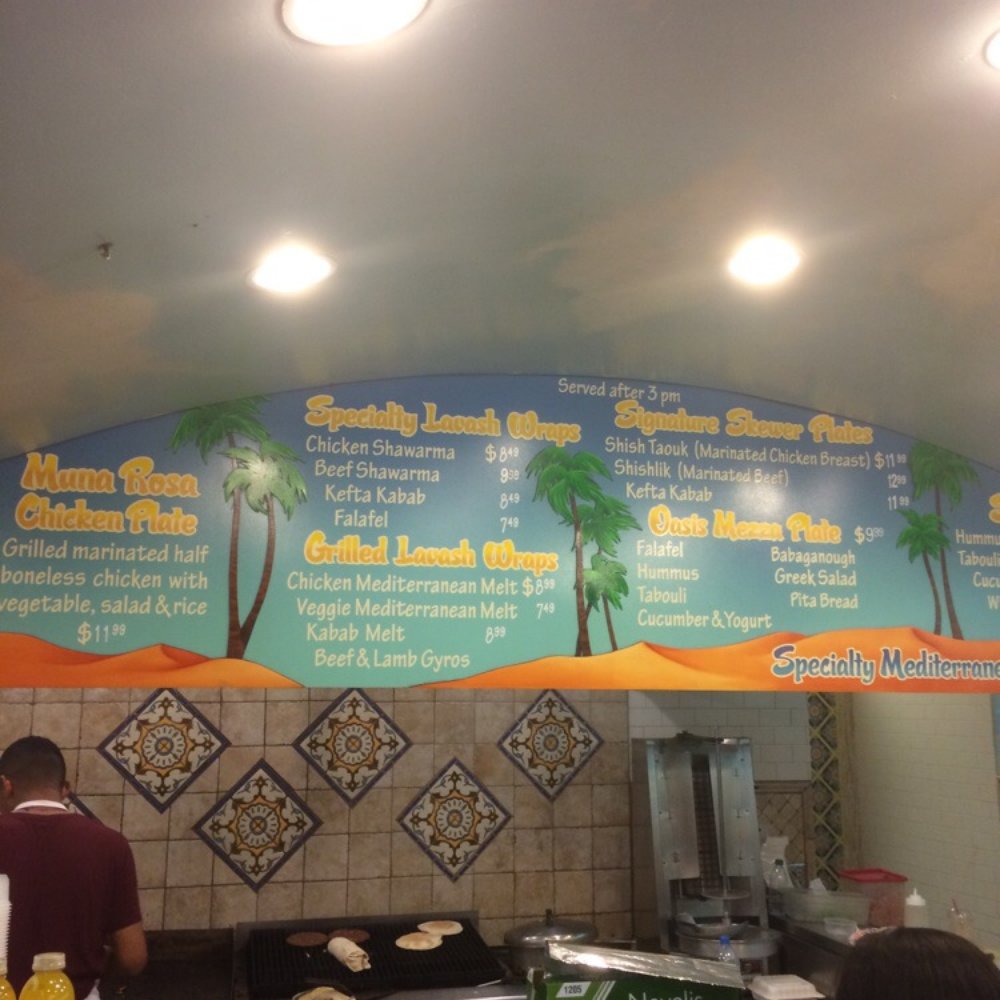 Oasis Grill - Menu on the wall - Middle Eastern Near Me - San Francisco, California Oasis Grill - Menu on the wall - Middle Eastern Near Me - San Francisco, California