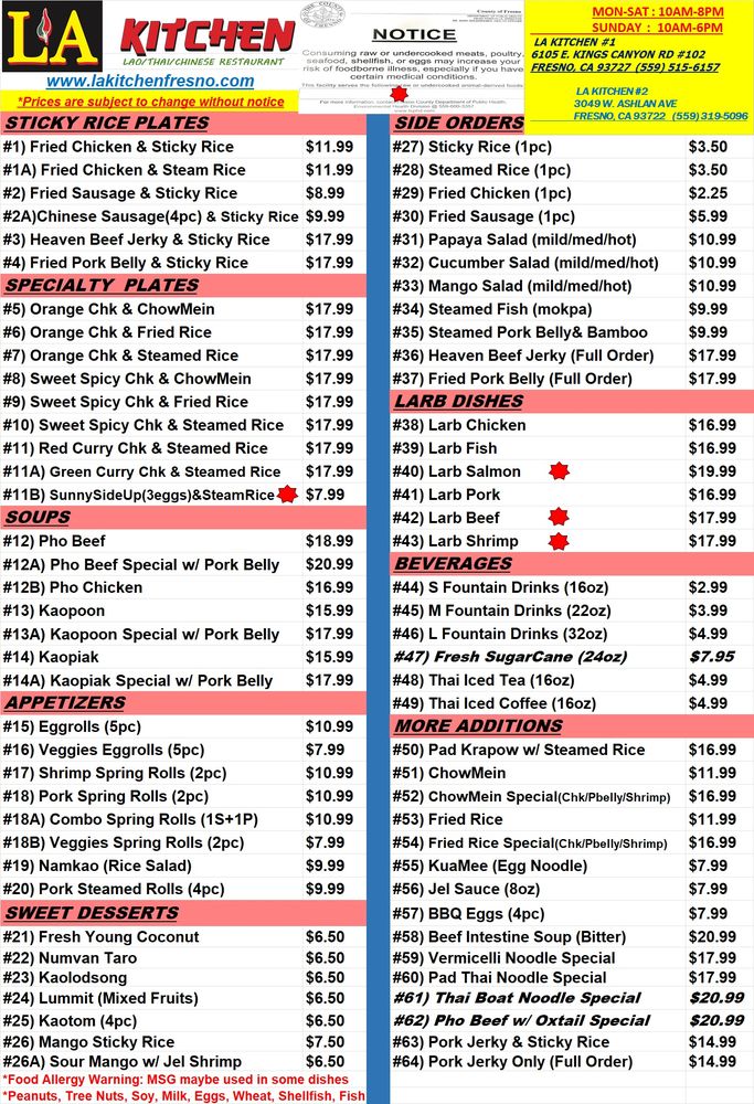 Food from LA Kitchen