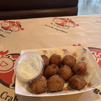 Mr. & Mrs. Crab - The hush puppies a bit greasy - Seafood Near Me - Gainesville, Florida Mr. & Mrs. Crab - The hush puppies a bit greasy - Seafood Near Me - Gainesville, Florida