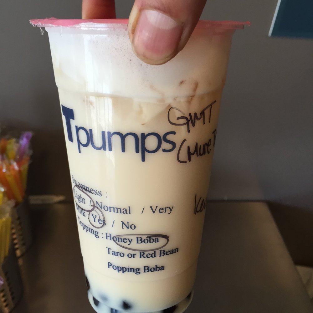 Tpumps - Pasadena - Tpump Iced Green Milk Tea w/ Boba - $3.50 - Bubble Tea Near Me - Pasadena, California Tpumps - Pasadena - Tpump Iced Green Milk Tea w/ Boba - $3.50 - Bubble Tea Near Me - Pasadena, California