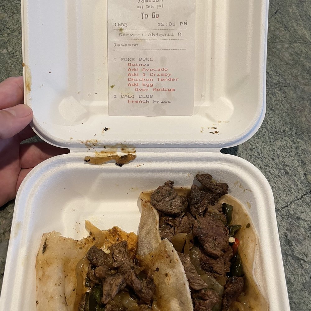 Nectarine Grove - Proof of incorrect order and inedible tacos with low quality meat - New American Near Me - Encinitas, California Nectarine Grove - Proof of incorrect order and inedible tacos with low quality meat - New American Near Me - Encinitas, California