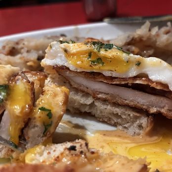 Hattie's Hat Restaurant - Chicken fried chicken Eggs Benedict with a spicy hollandaise sauce. Delicious - American Near Me - Seattle, Washington