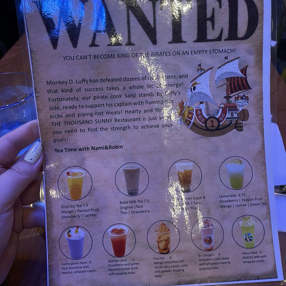 The Thousand Sunny - Boba Menu - American Near Me - Pinecrest, Florida The Thousand Sunny - Boba Menu - American Near Me - Pinecrest, Florida