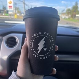 a hand holding a coffee cup