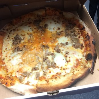 Pala - Sausage pizza... swimming in grease - New American Near Me - Houston, Texas Pala - Sausage pizza... swimming in grease - New American Near Me - Houston, Texas